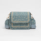 Crossbody tas met bewerkte strap leo groen