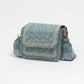 Crossbody tas met bewerkte strap leo groen