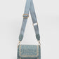 Crossbody tas met bewerkte strap leo groen