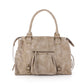 Faux suède handtas beige L