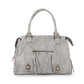 Faux suède handtas grijs L
