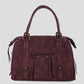 Faux suède handtas bordeaux L