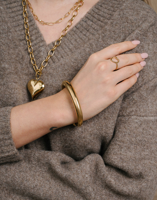 Basic bangle chunky goudkleurig