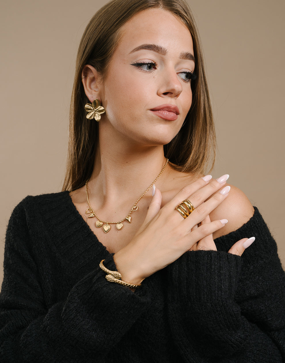 Goldfarbener Blumenstecker