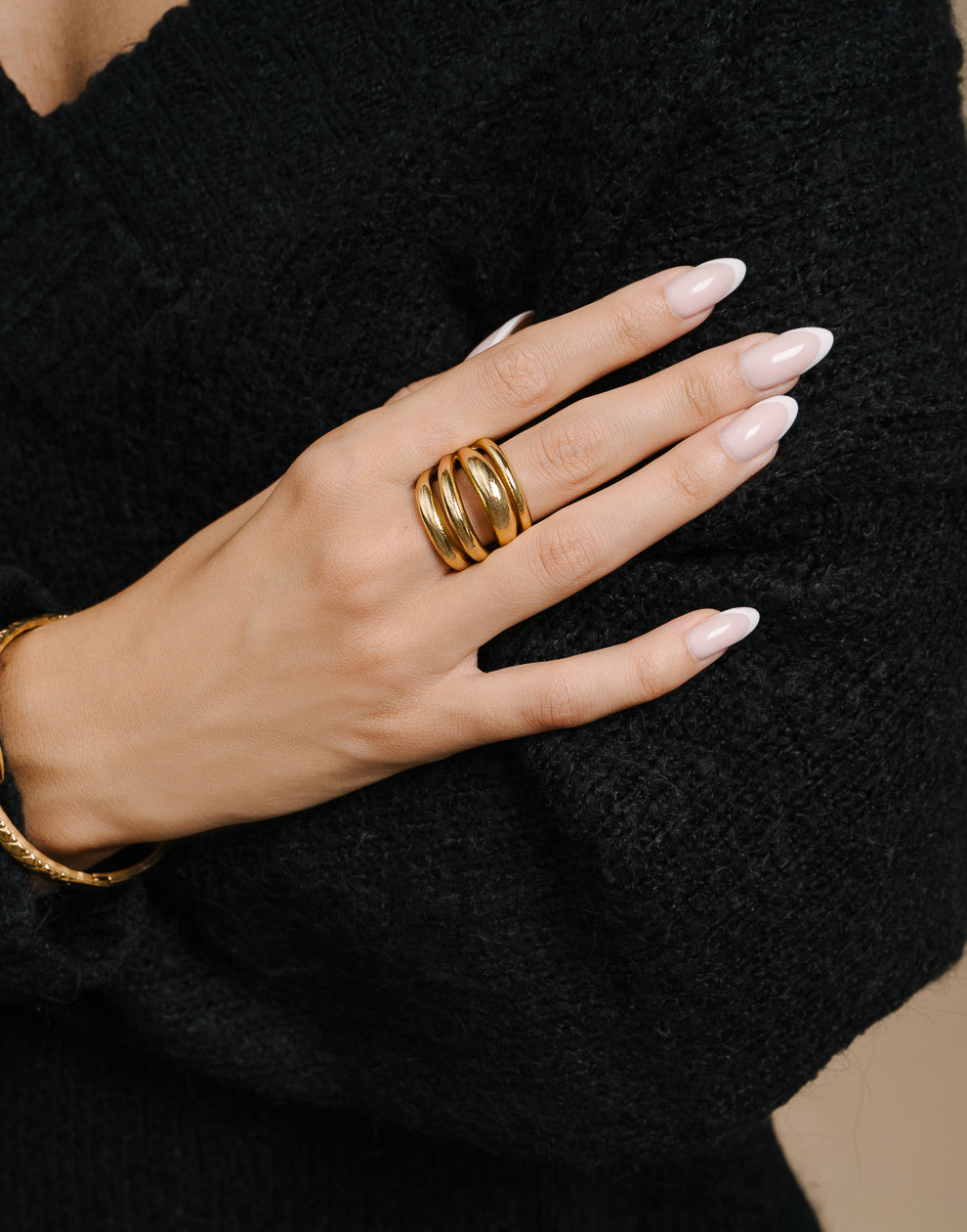 Statement ring vierdubbel