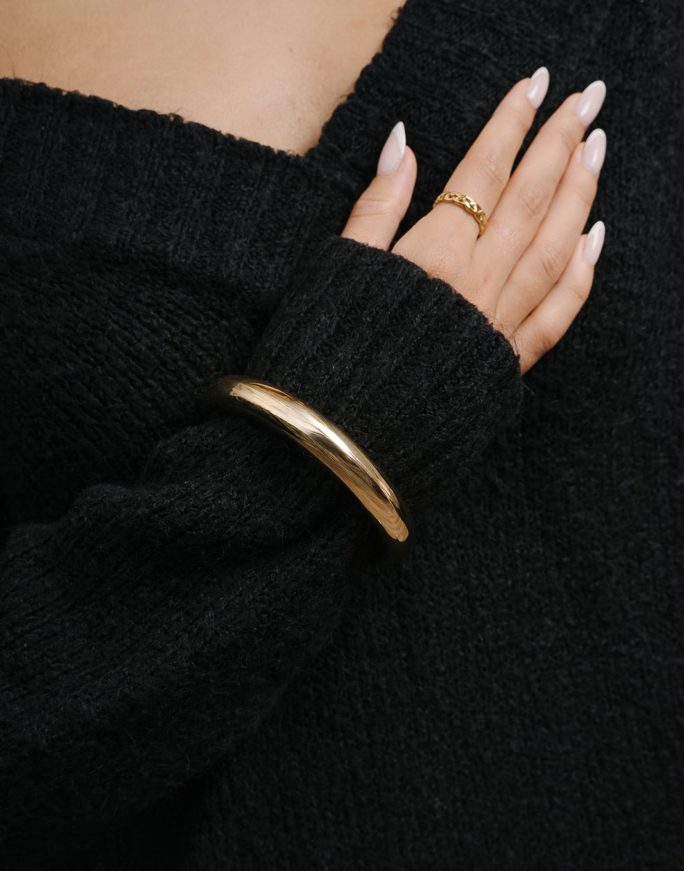 Einfacher Armreif, goldfarben