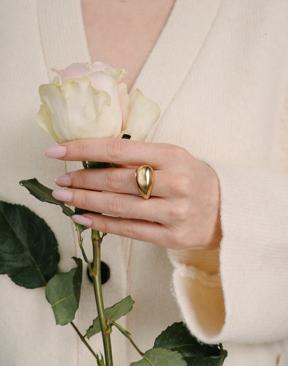 Ring-Set aus massivem Gold