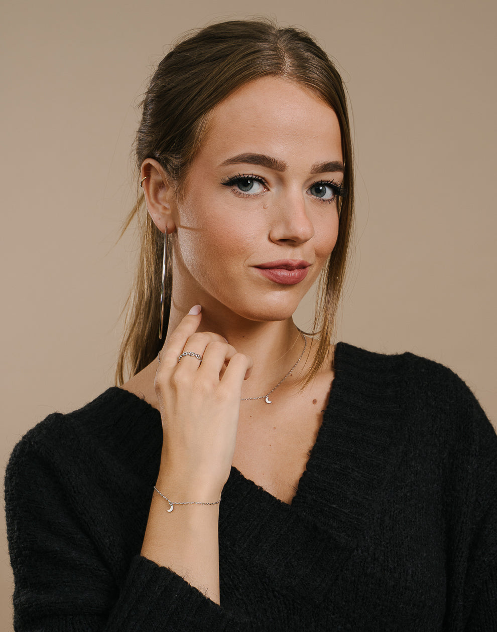 Armband kleiner Mond silberfarben