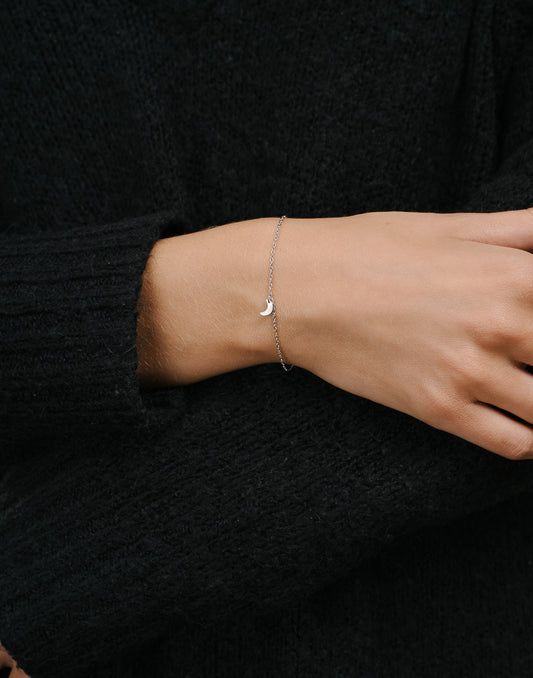 Armband kleiner Mond silberfarben
