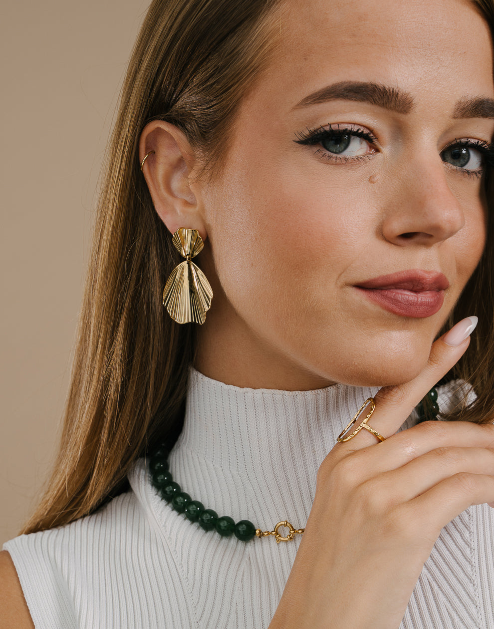 Statement-Ohrringe in Gold