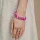 Herzförmiges Perlenarmband fuchsia