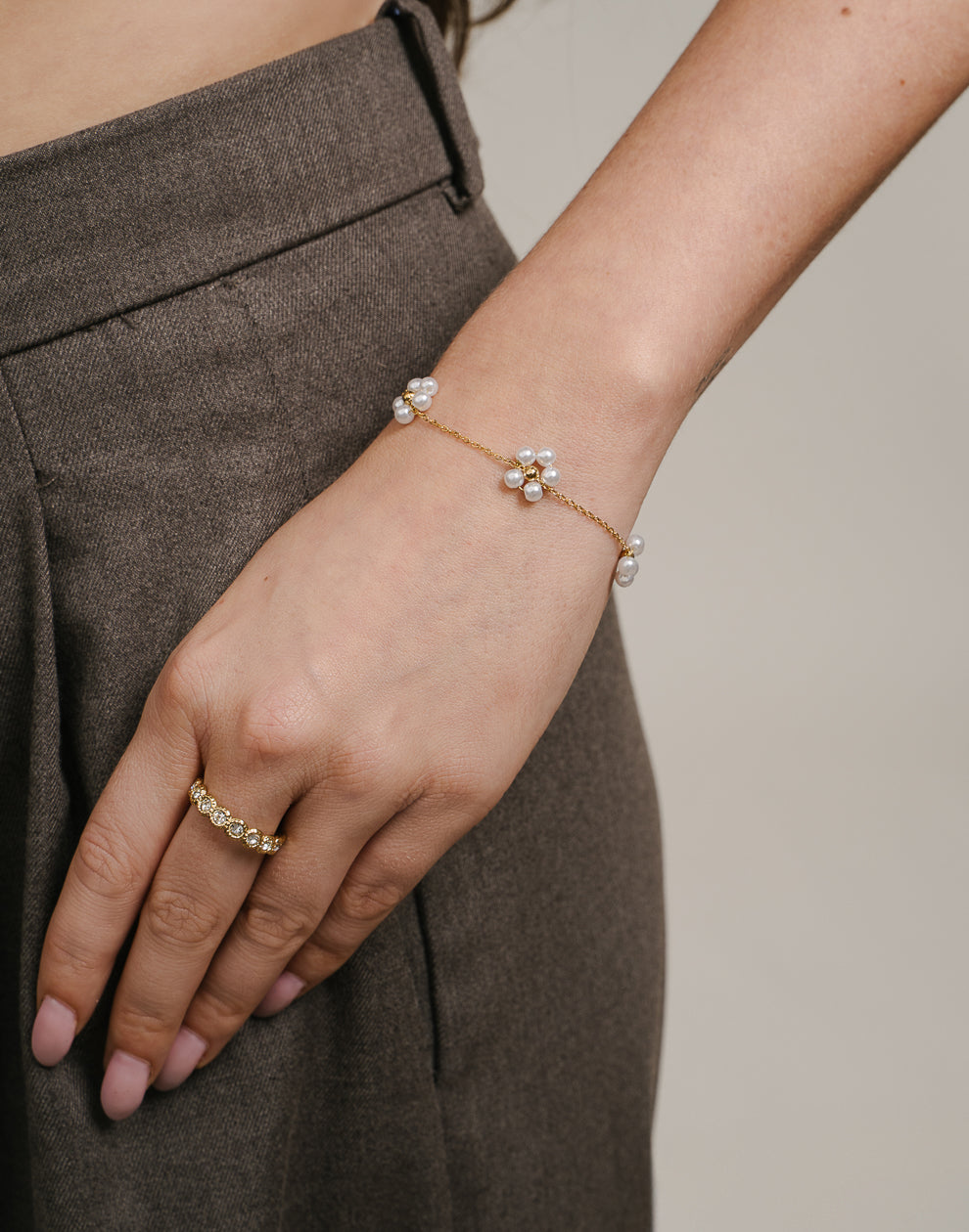 Armband Perle Gänseblümchen