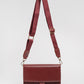Crossbody tas croco bordeaux