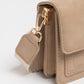 Crossbody tas faux suède beige