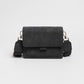Crossbody tas faux suède zwart