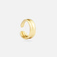 Ring curved asymmetrical gold-colored