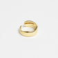 Ring curved asymmetrical gold-colored