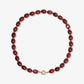 ovale Perlenkette bordeauxrot