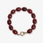 Kralenarmband ovaal bordeaux