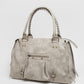 Faux suede handbag gray L