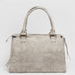 Faux suede handbag gray L