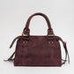 Faux suède handtas bordeaux M