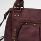 Faux suède handtas bordeaux M