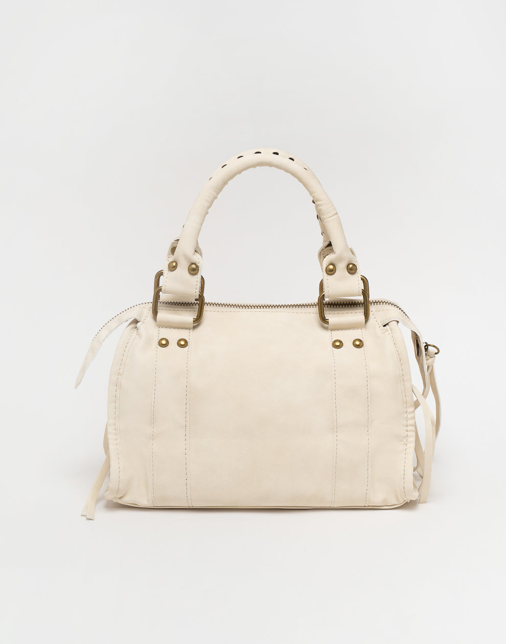 Faux suède handtas beige M