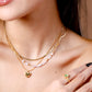 Hartjes ketting roze kralen snake