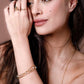 Triple schakelarmband parels