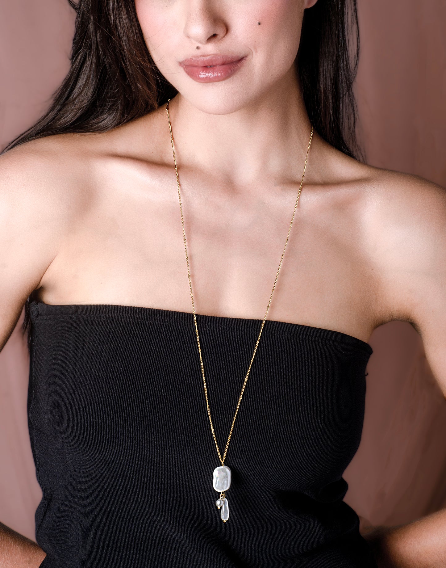Lange ketting parel hanger
