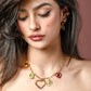 Charm necklace summer beads gold-colored