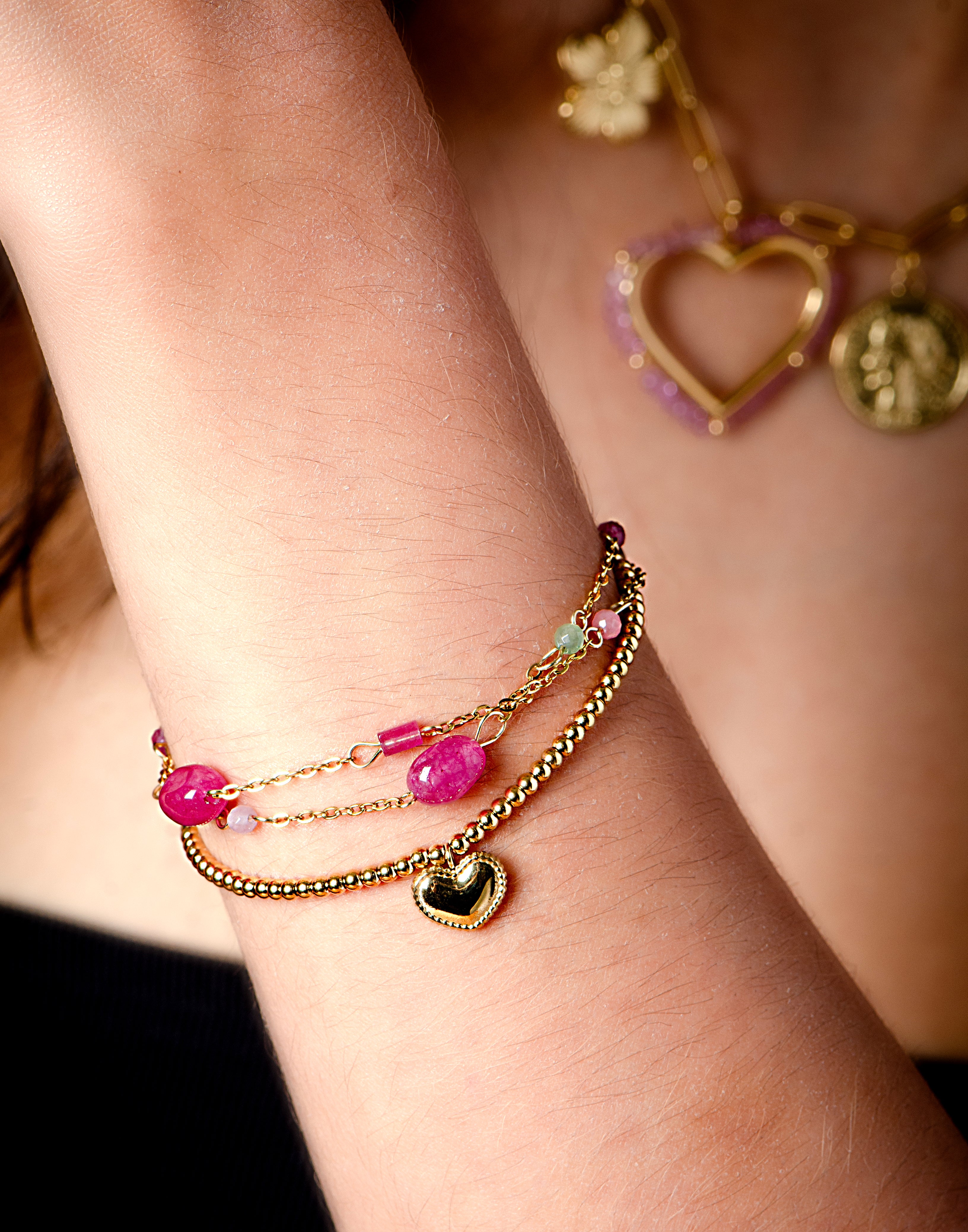 Summer kralenarmband hart