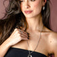 Lange ketting abstract zilverkleurig