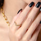 Wave ring strass