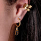 Earcuff breed goudkleurig