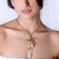 Ketting met zeester bloem en parels