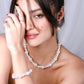 Kralenarmband witte parels