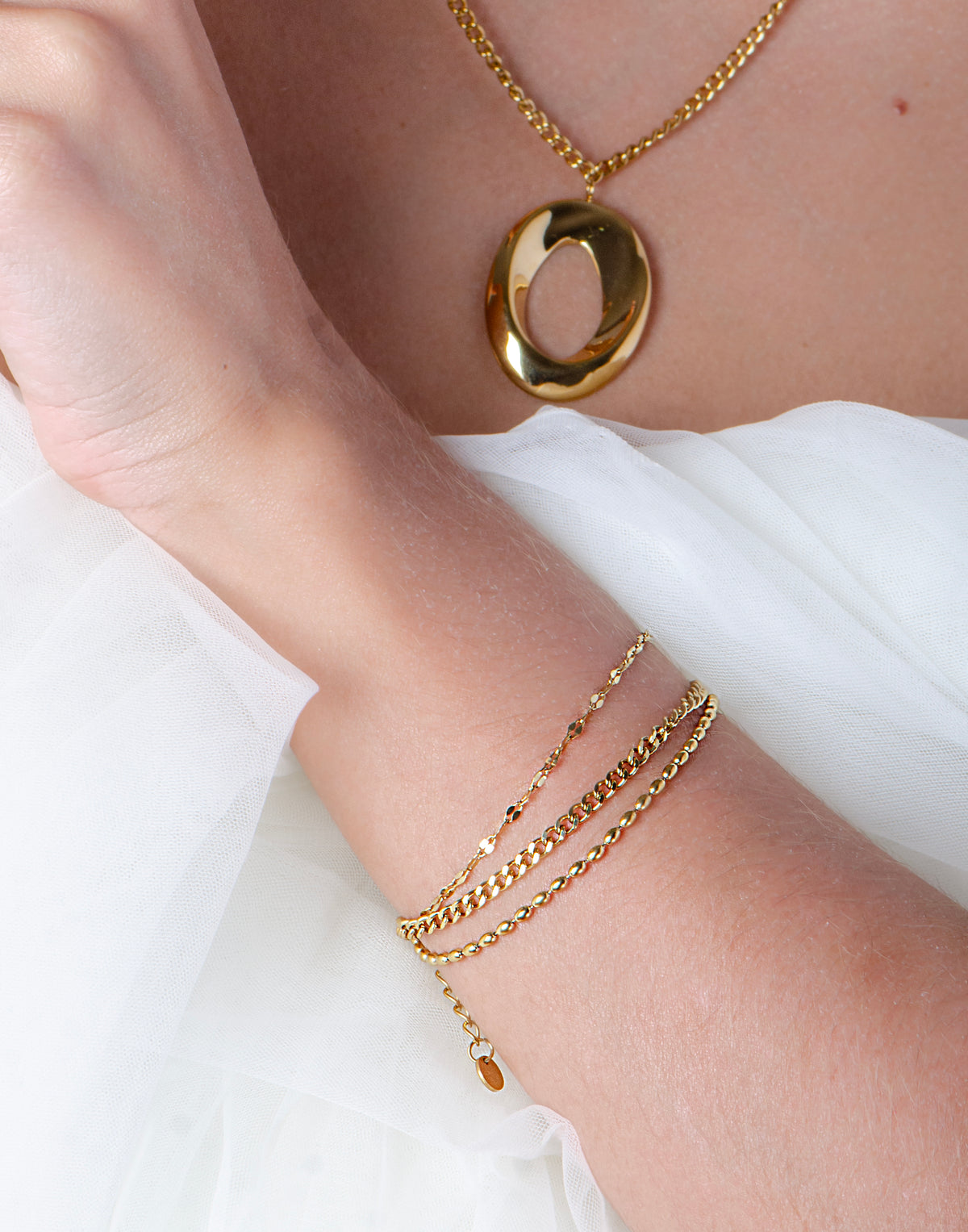 Armband Dreifach-Glieder goldfarben