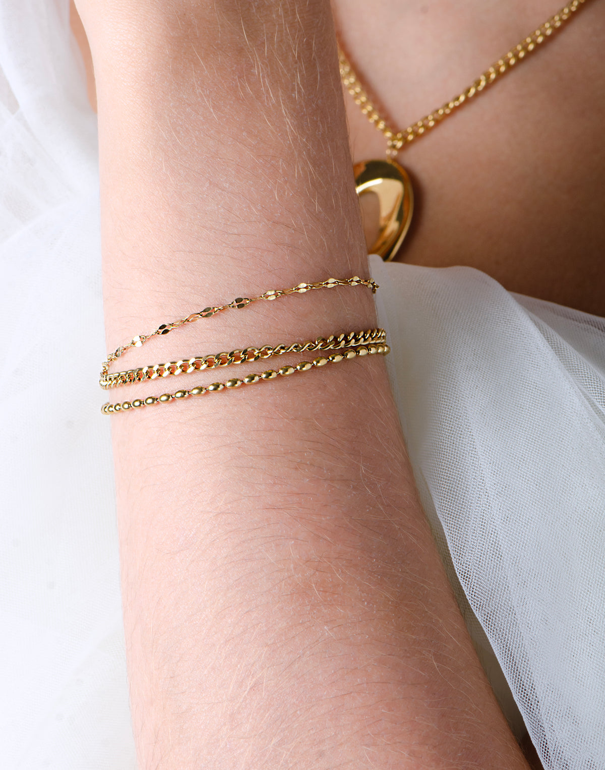 Armband Dreifach-Glieder goldfarben