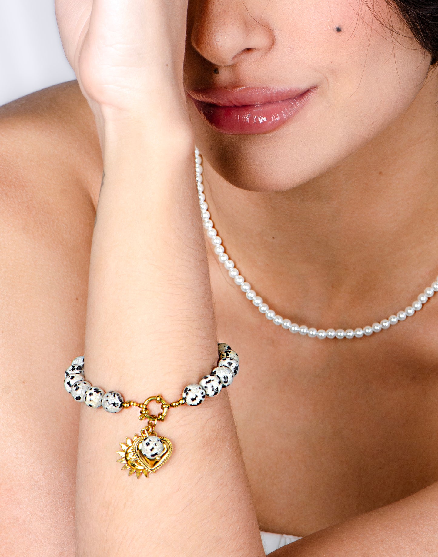 Kralenarmband bedels leopard