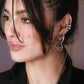 Creoles double twisted heart silver-colored