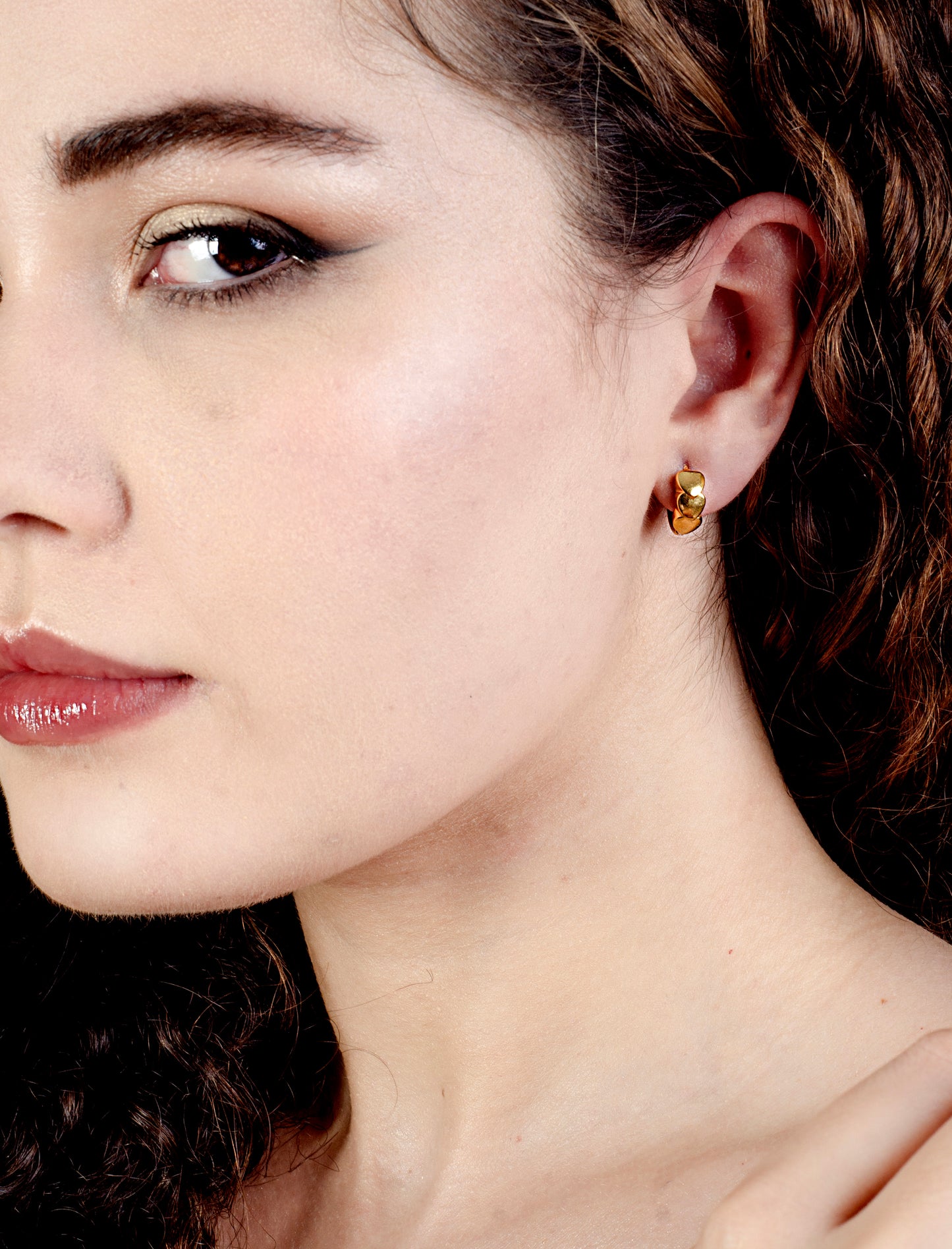 Creolen met hartjes goudkleurig