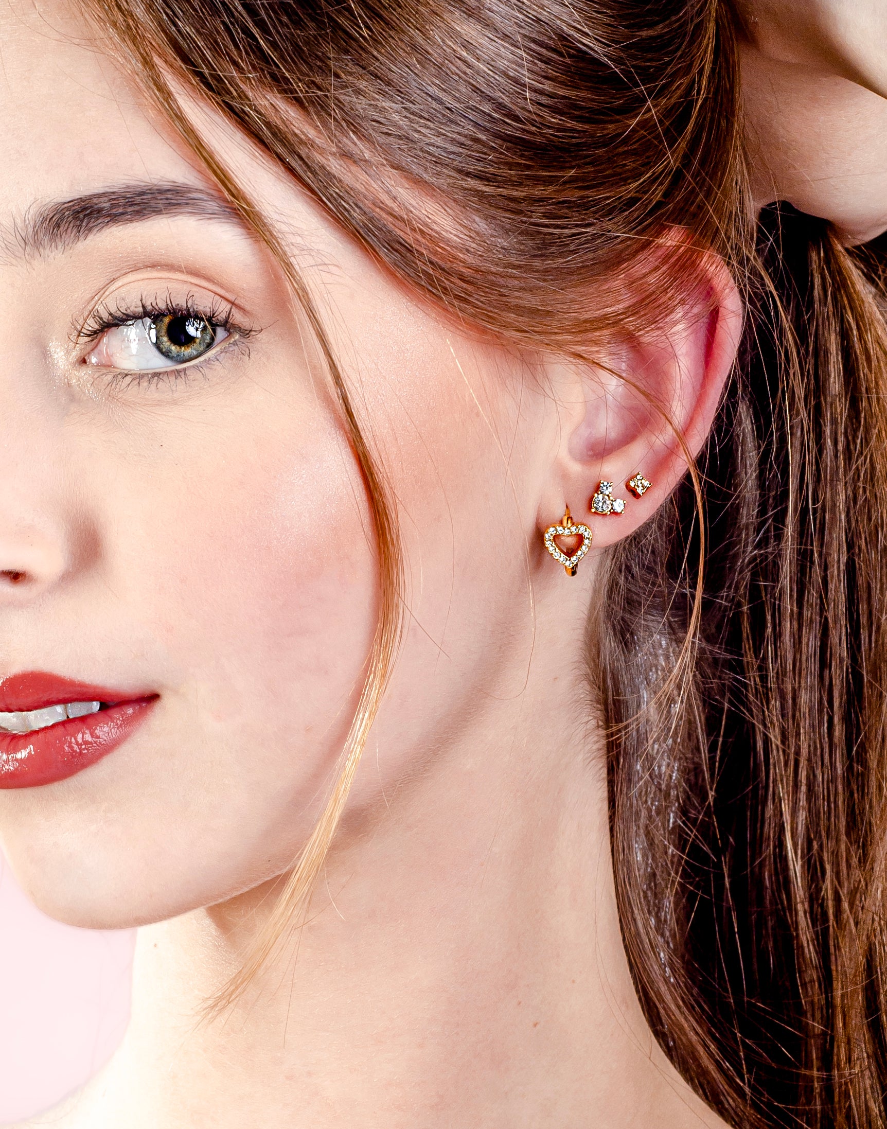 Studs vierkant met steentjes