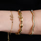 Bangle with wave and stones