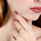 Ring mit Herz- und Kreuzmotiv, silberfarben