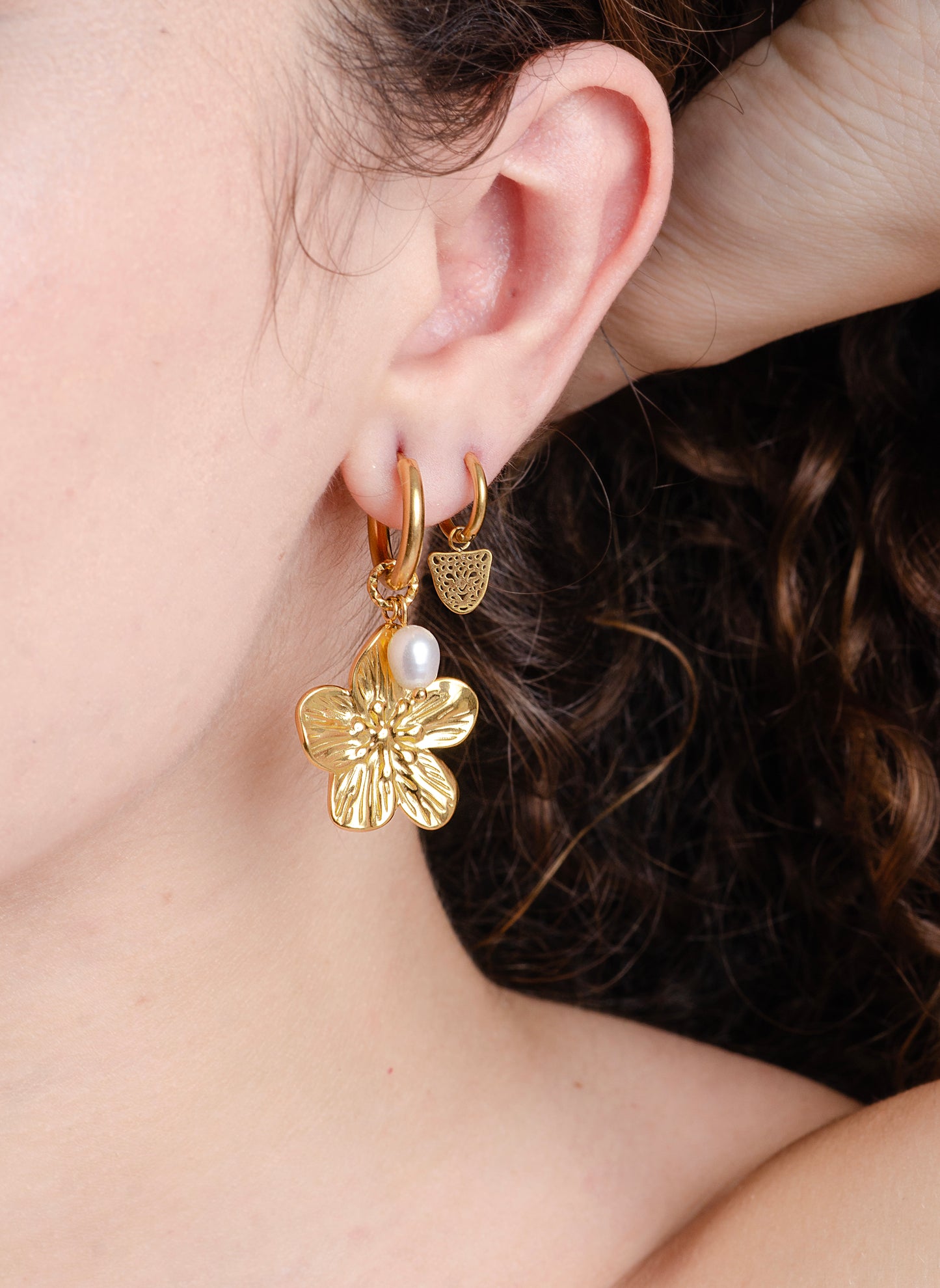 Oorringen leopard goudkleurig