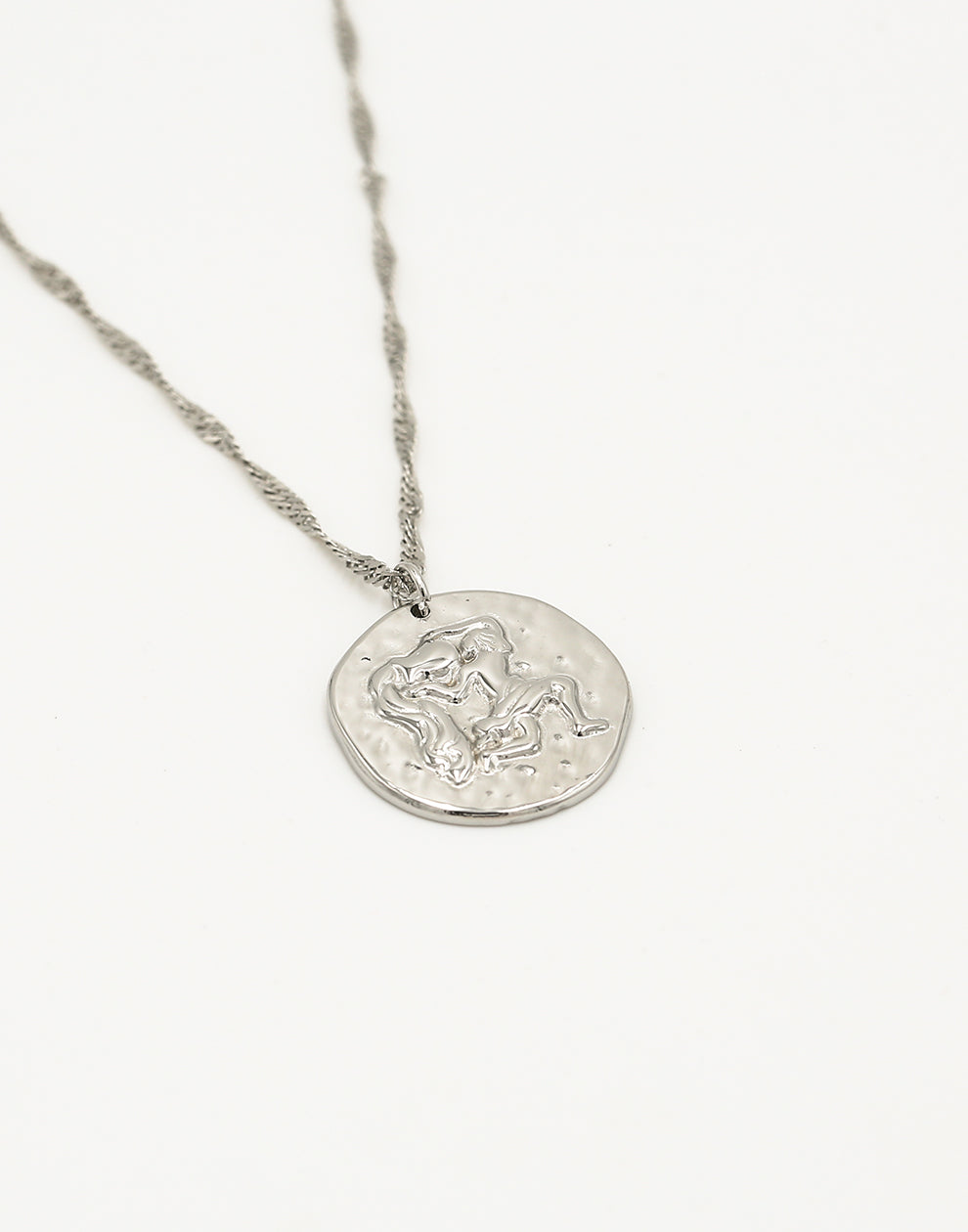 Sterrenbeeld zodiac ketting waterman zilverkleurig