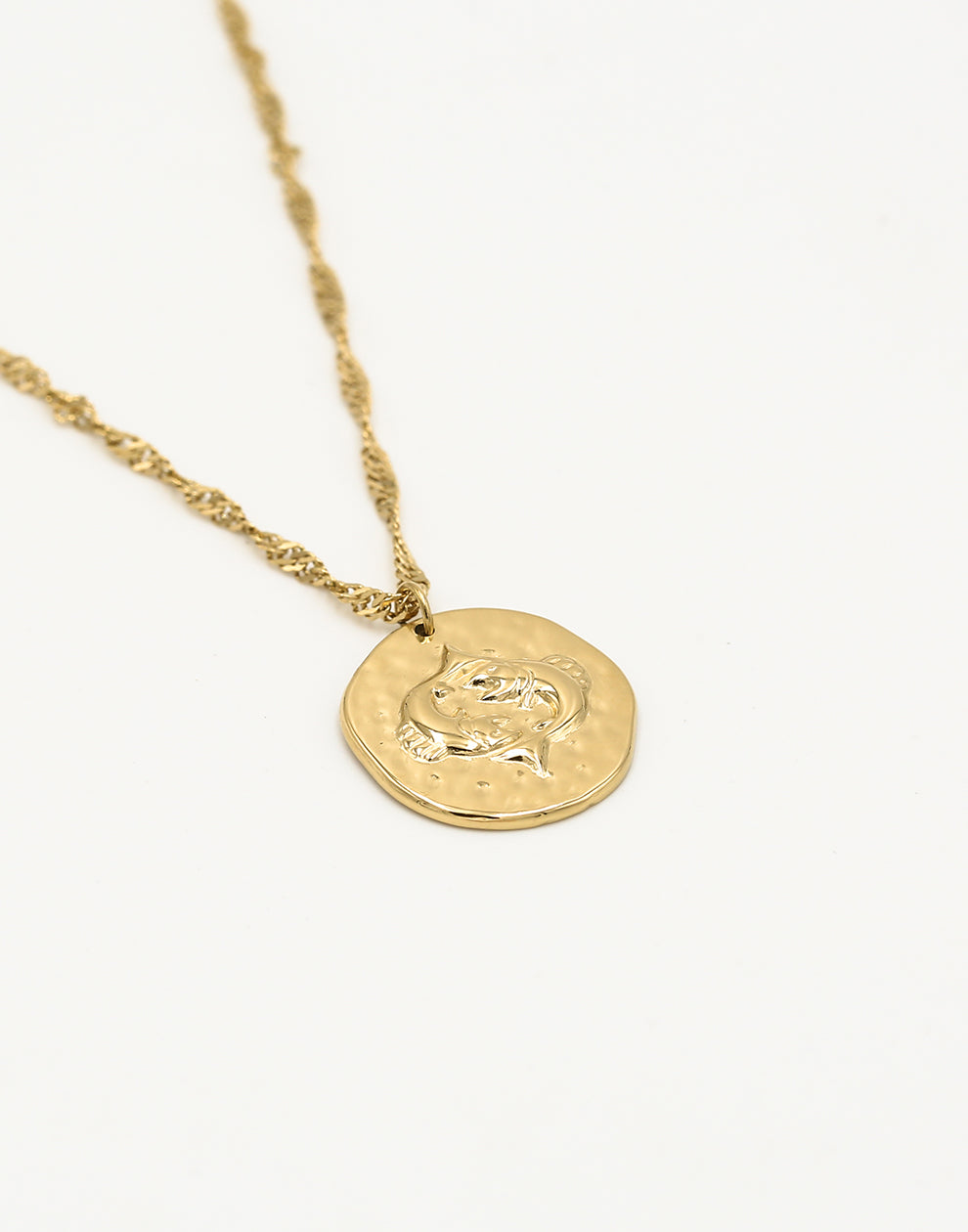 Sterrenbeeld zodiac ketting vissen goudkleurig