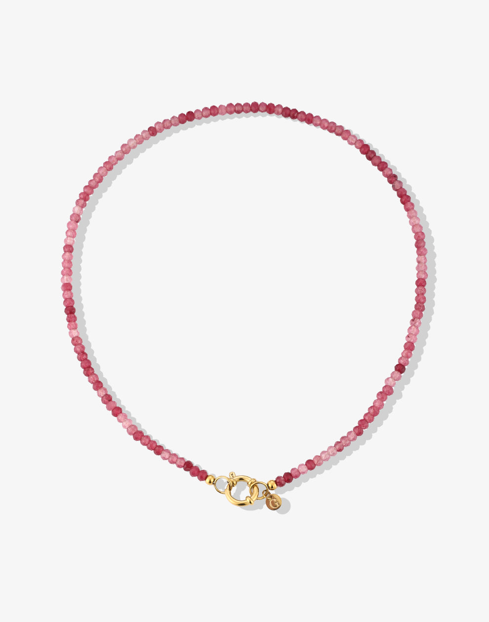 Kralenketting met slotje donkerpaars